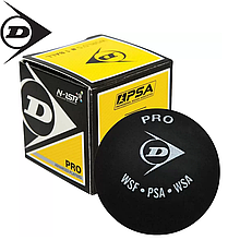 М'яч для сквошу турнірний Dunlop Pro 2 жовті крапки