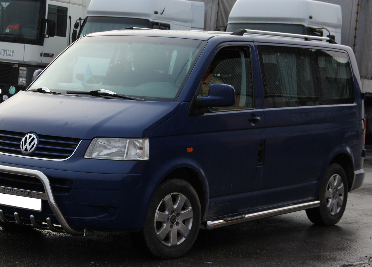Підніжки труби з проступями Volkswagen T5 2003-20010+ Бічний захист дуги пороги
