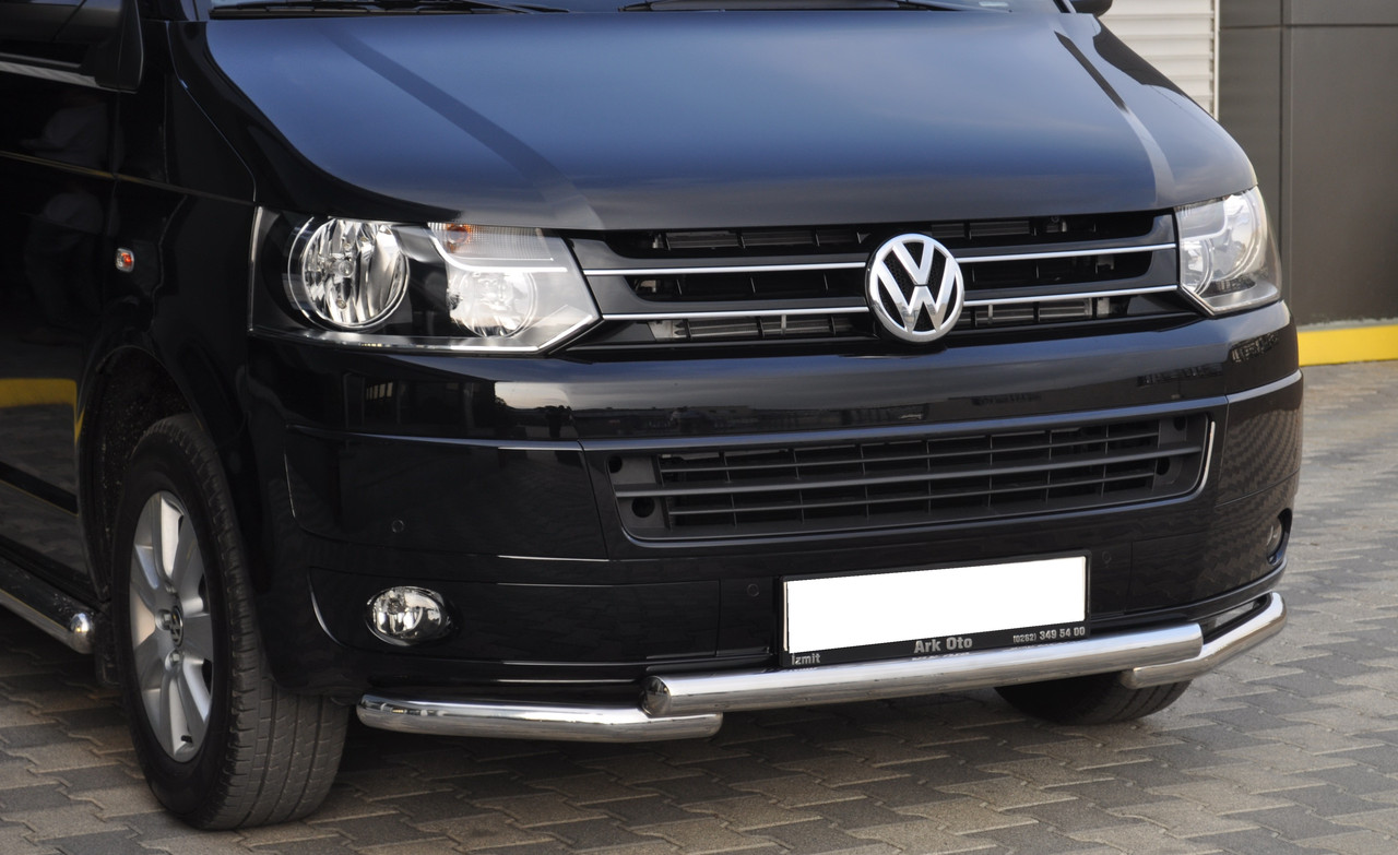 Кенгурятник захист бампера УС подвійний Volkswagen T5 2009-2015 з нержавіючої сталі