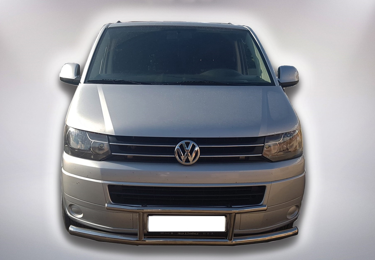 Кенгурятник Захист бампера УС подвійний Volkswagen T5 2009-2015 із нержавіючої сталі