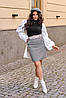 Літня спідниця вільного крою довжини міні з тонкої тканини костюмка розміри норма та батал, фото 6