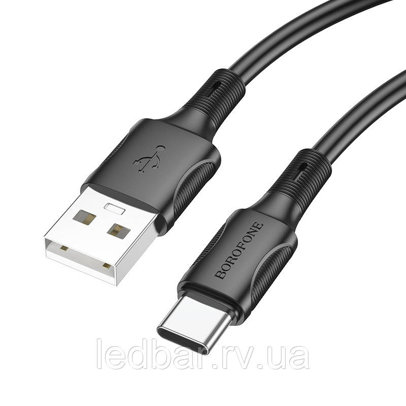 КАБЕЛЬ BOROFONE BX80 SUCCEED - USB TO TYPE C - 3A 1 МЕТР ЧОРНИЙ