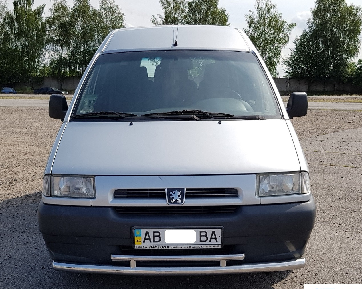 Кенгурятник УС подвійний Peugeot Expert 1995-2006 Захист бампера передній