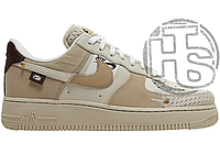 Женские кроссовки Nike Air Force 1 Low 07 Tan Bling Light Brown Khaki Green DX6061-122