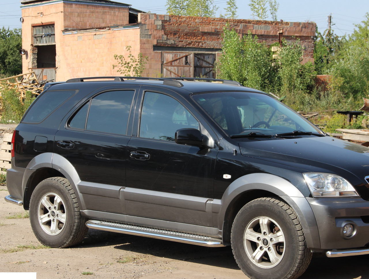 Підніжки майданчик дуги Kia Sorento 2002-2009 Бічний захист пороги