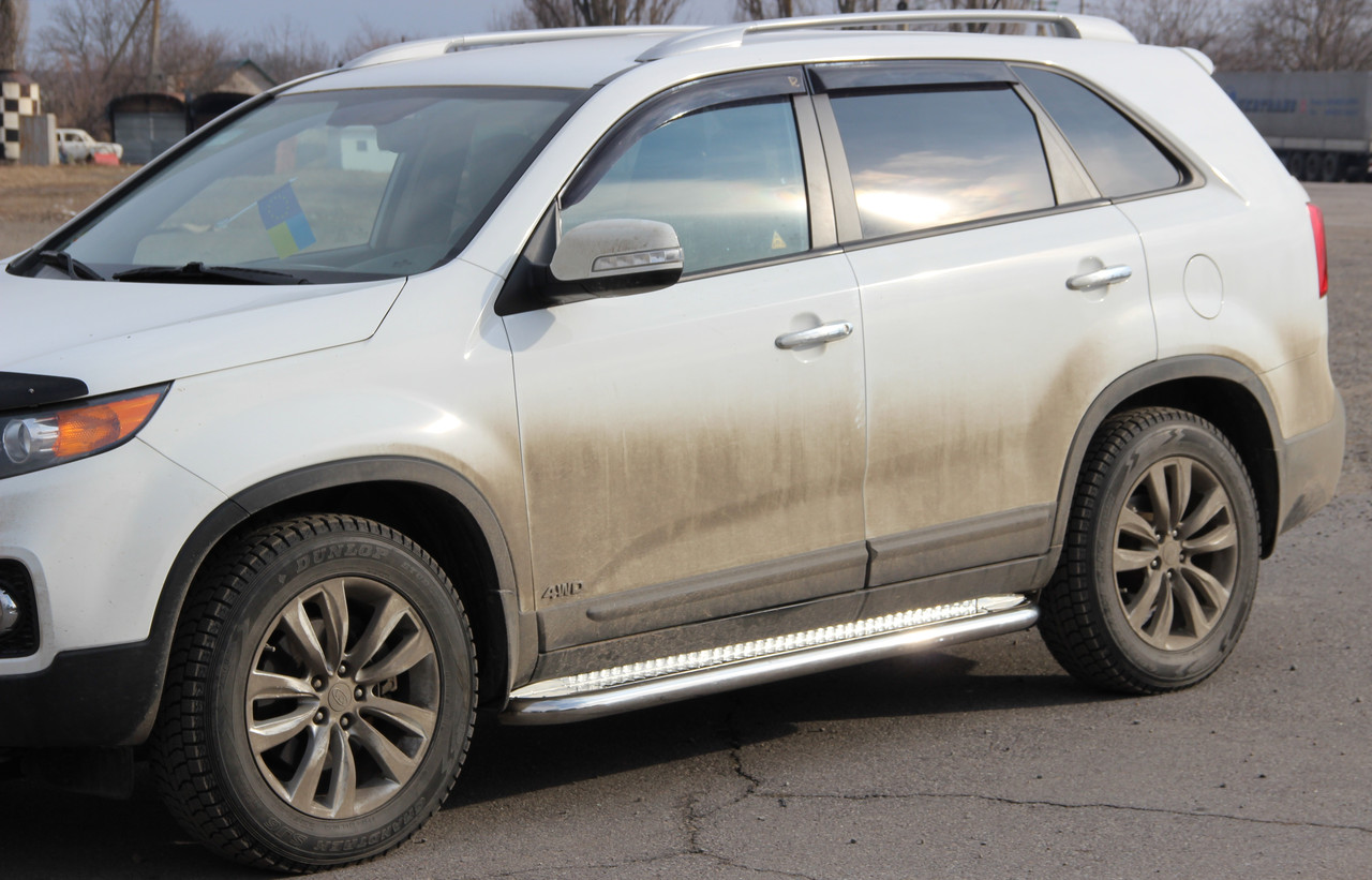Підніжки майданчик Kia Sorento 2009-2015 Бічний захист дуги пороги