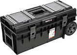 Ящик для інструментів YATO 2 органайзера 793х385х322 мм на 2 колесах пластиковий, фото 3