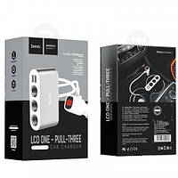 Розгалужувач Hoco Z13(3порта+2USB+LCD)