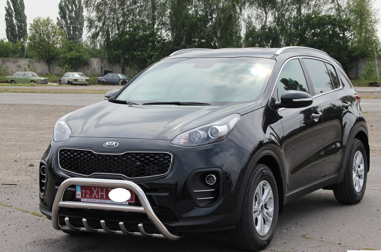 Передній захист кенгурятник для Kia Sportage 2016+ з нержавіючої сталі