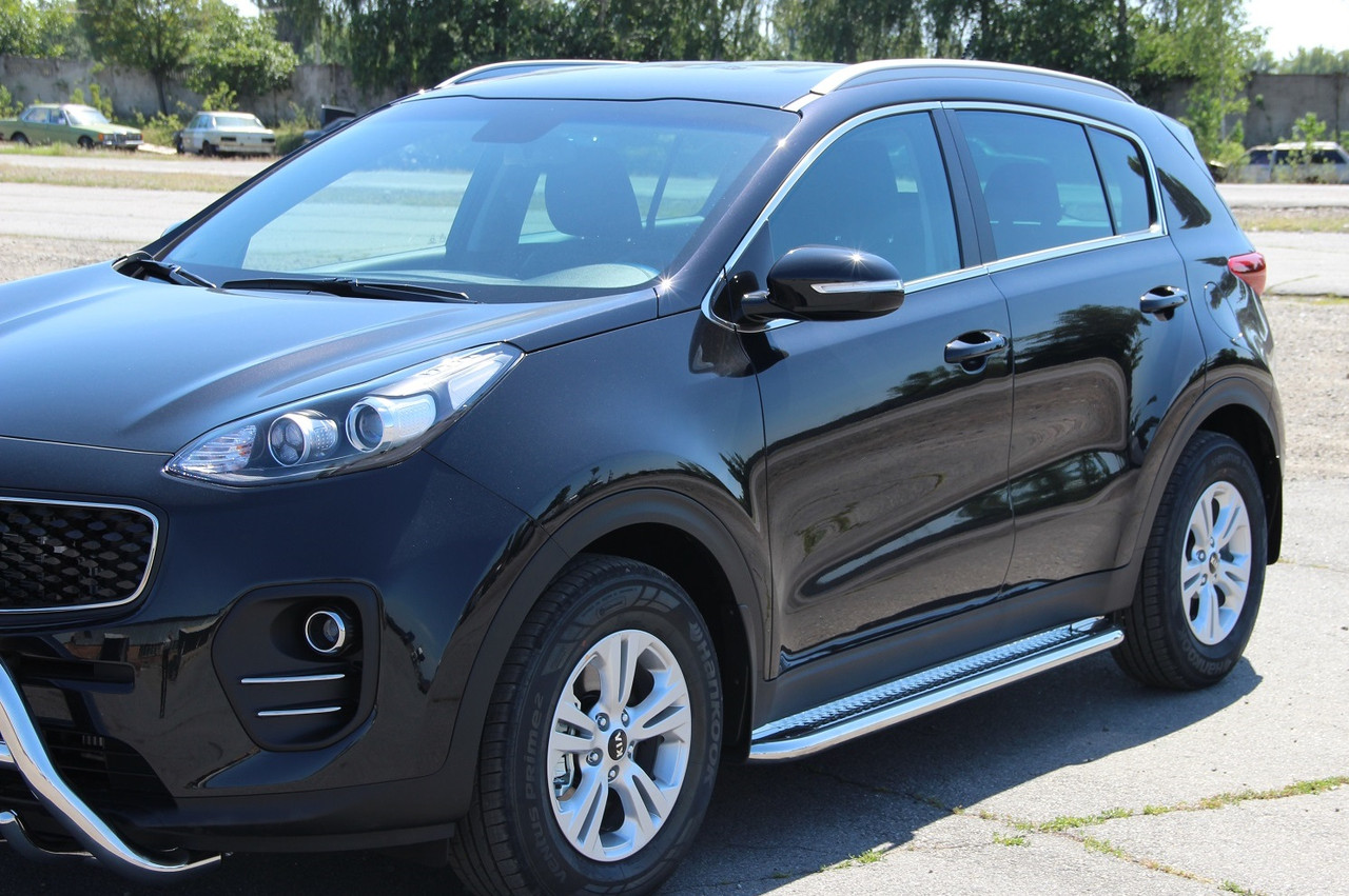 Підніжки майданчик Kia Sportage 2016+ Бічний захист дуги пороги