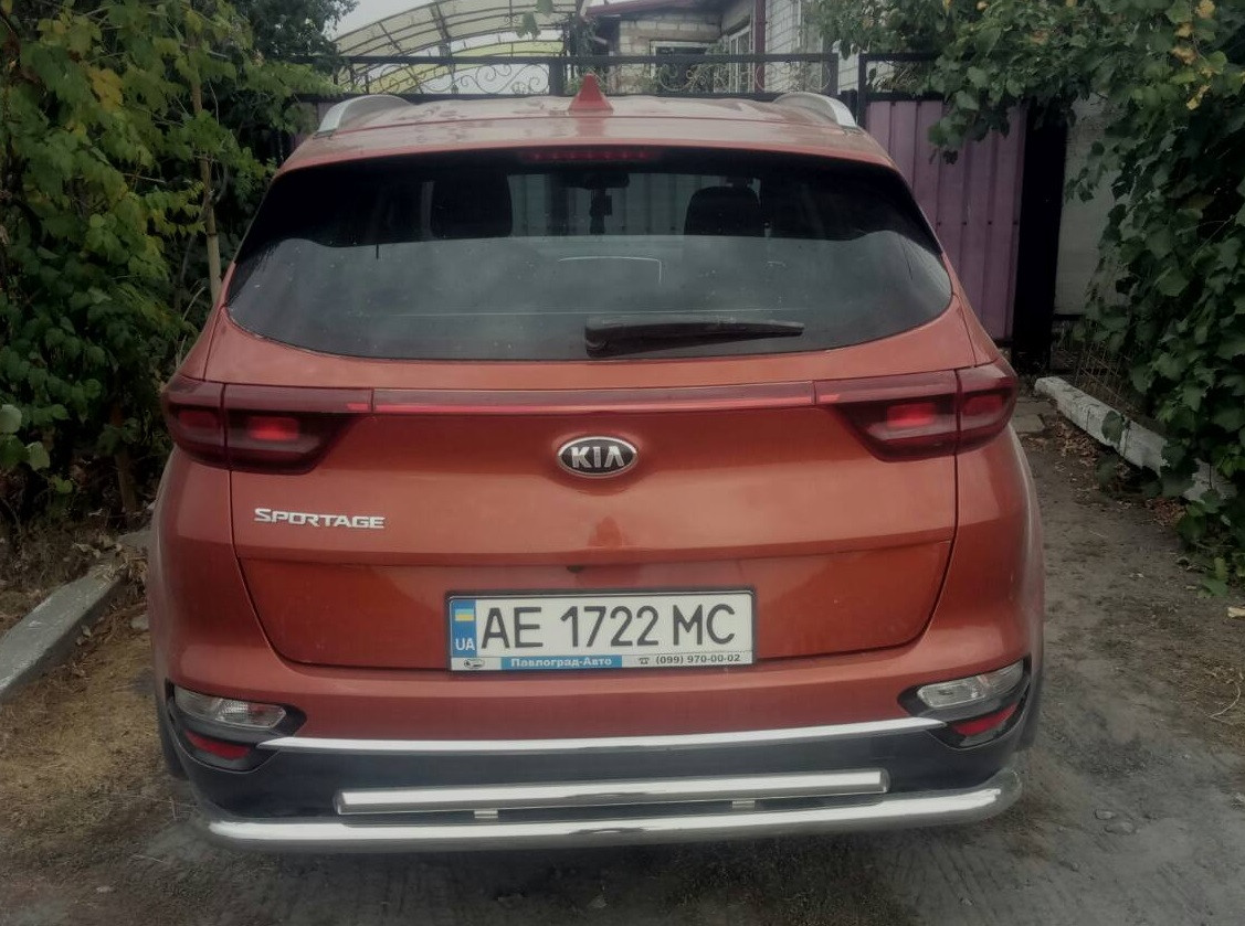 Кенгурятник задній захист бампера Kia Sportage 2016+ з нержавіючої сталі