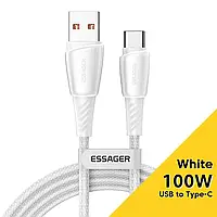 Кабель Essager Rainbow USB Type-C 100W Fast Charging USB Cable 1m White (EXCT1-CH02)