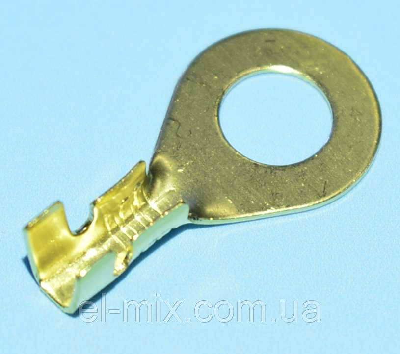 Клема кільцева d6,2мм латунна 1.5-2.5кв.мм. ZLA0674, 100 шт.