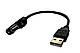 05-08-001К. Шнур USB штекер A - гніздо А монтажне під гвинти, version 2.0, чорний, 10см,, фото 3