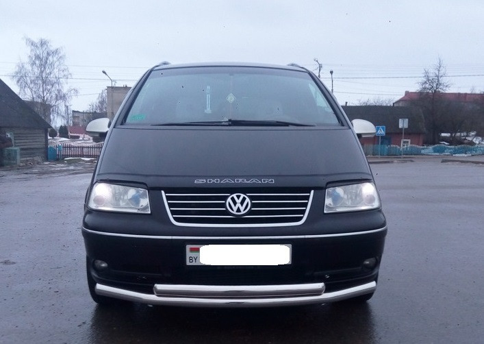 Кенгурятник вус подвійний передній Volkswagen Sharan 1995-2010 Захист бампера