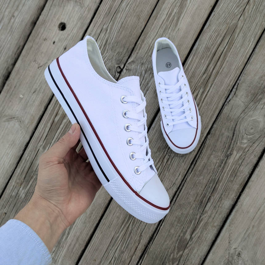 Конверсы женские БЕЛЫЕ кеды конверсы в стиле all star chuck teylor текстиль женские унисекс деми, фото 1