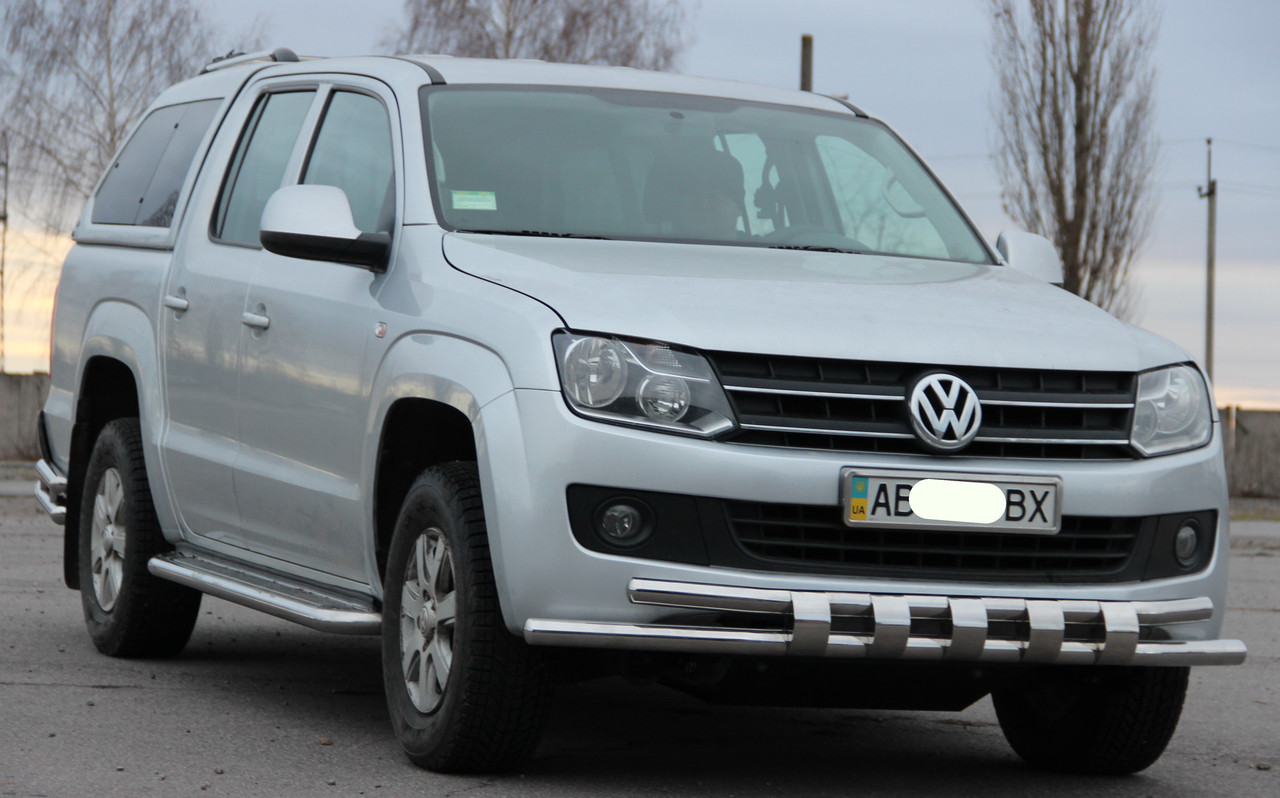 Кенгурятник передній захист Volkswagen Amarok 2010-2016 УС SHARK подвійний