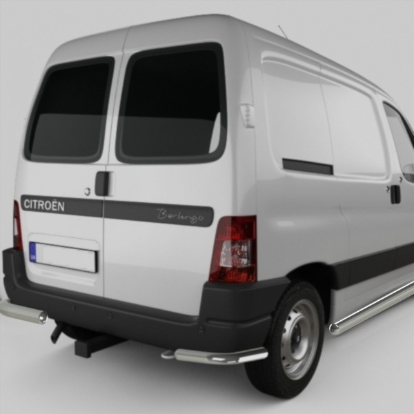 Захист заднього бампера кути Citroen Berlingo 1998-2008+ хром нержавіюча сталь