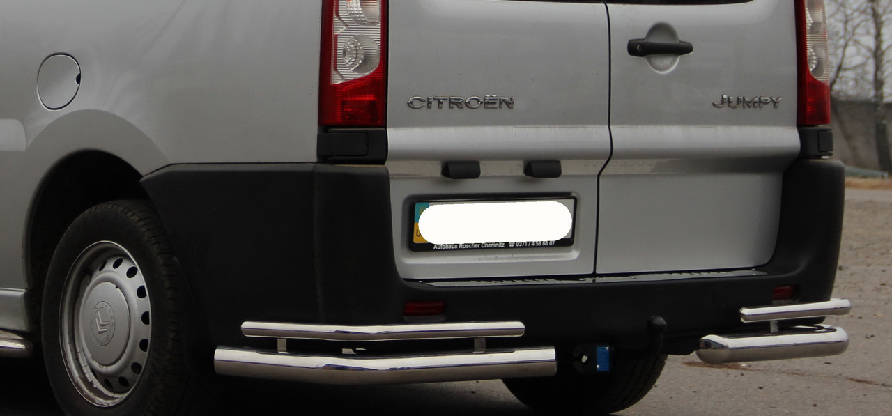Захист переднього бампера кути Citroen Jumpy 2007+ 95-07 16+ Кенгурятник дуги пороги