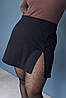 Літня спідниця вільного крою довжини міні з тонкої тканини костюмка розміри норма та батал, фото 3