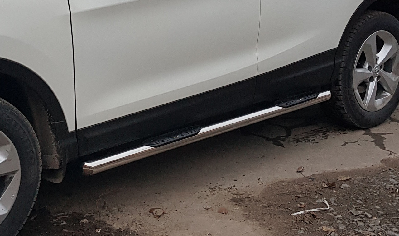 Бічна захист пороги труби Nissan Qashqai 17+ 06-13 14-17 захист заднього бампера дуги пороги