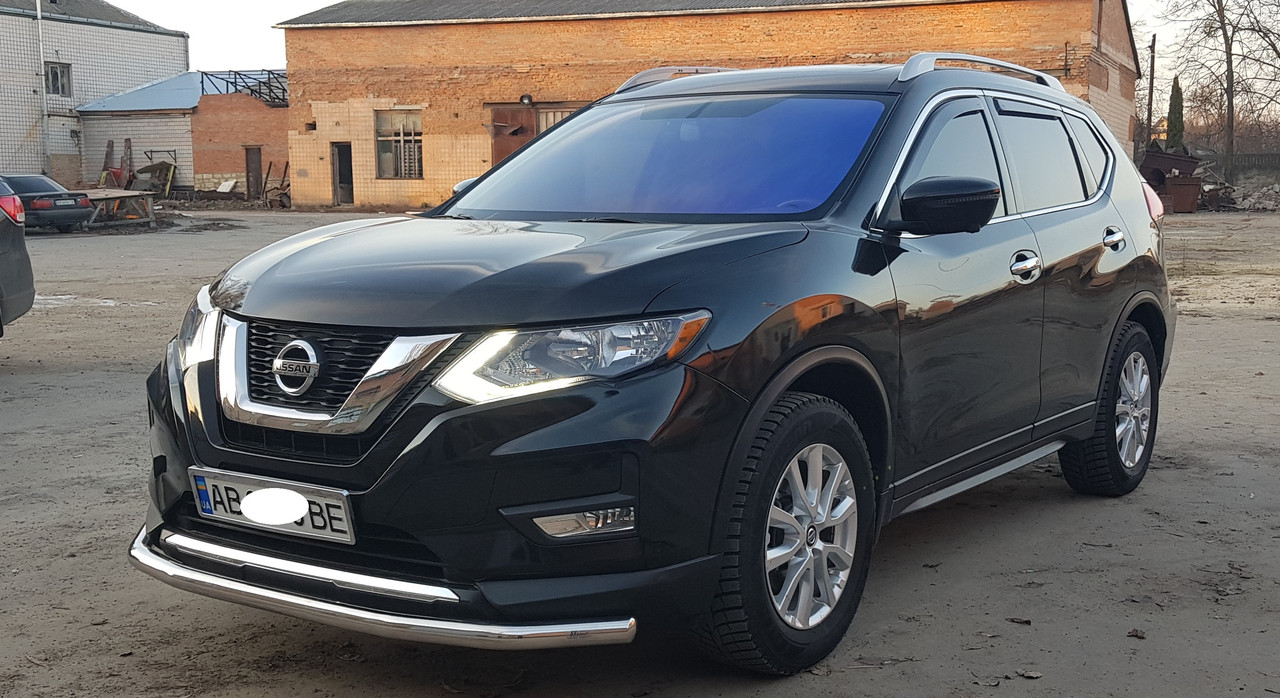 Захист переднього бампера ВУС одинарний Nissan X-Trail T30 00-07 T31 07-13 T32 13+ 17+ кенгурятник дуги пороги