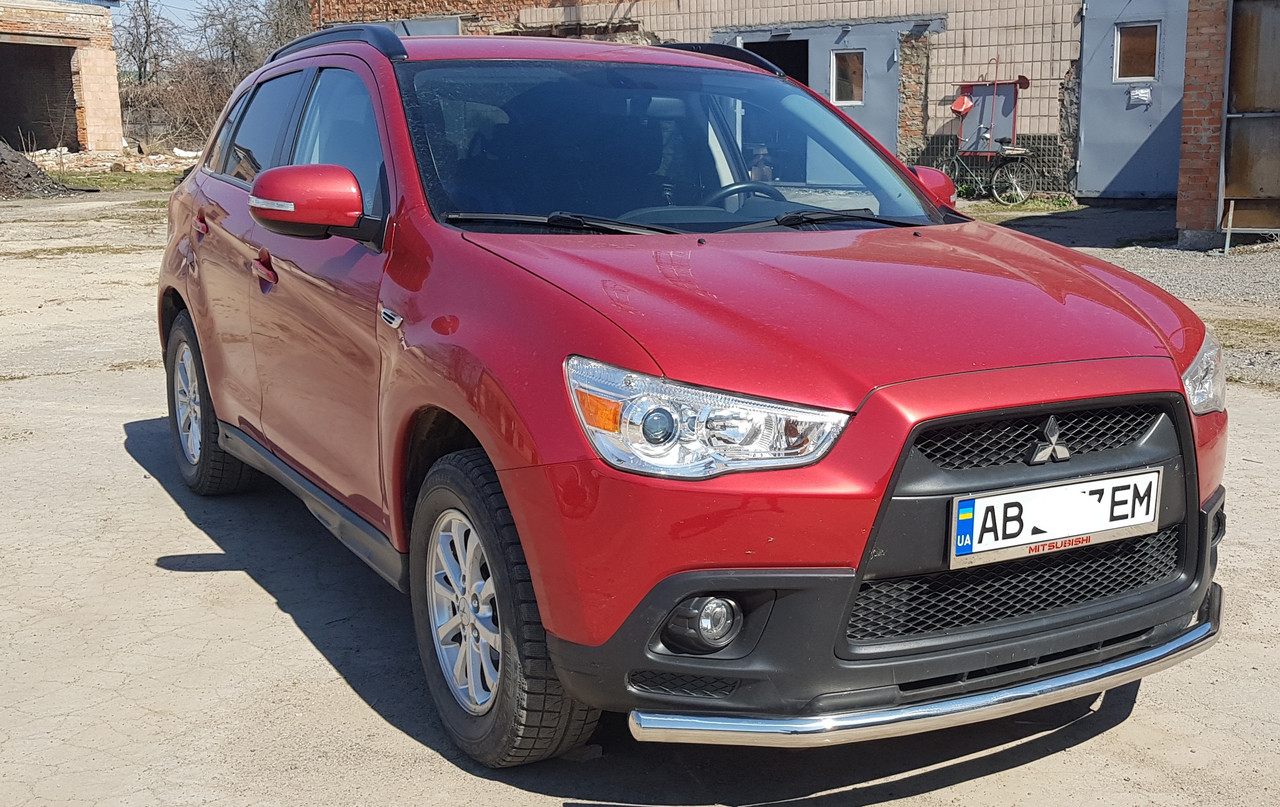 Захист переднього бампера ВУС одинарний Mitsubishi ASX 10-12 13+ Захист заднього кенгурятник дуги пороги