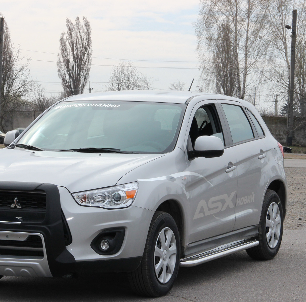 Бічна захист пороги майданчик Mitsubishi ASX 10-12 13+ захист заднього бампера кенгурятник дуги пороги