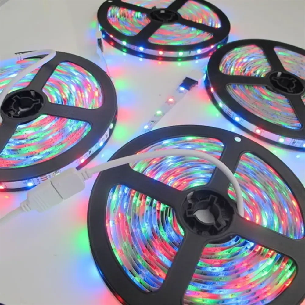 Світлодіодна стрічка 3528 LED RGB 5 м, фото 1