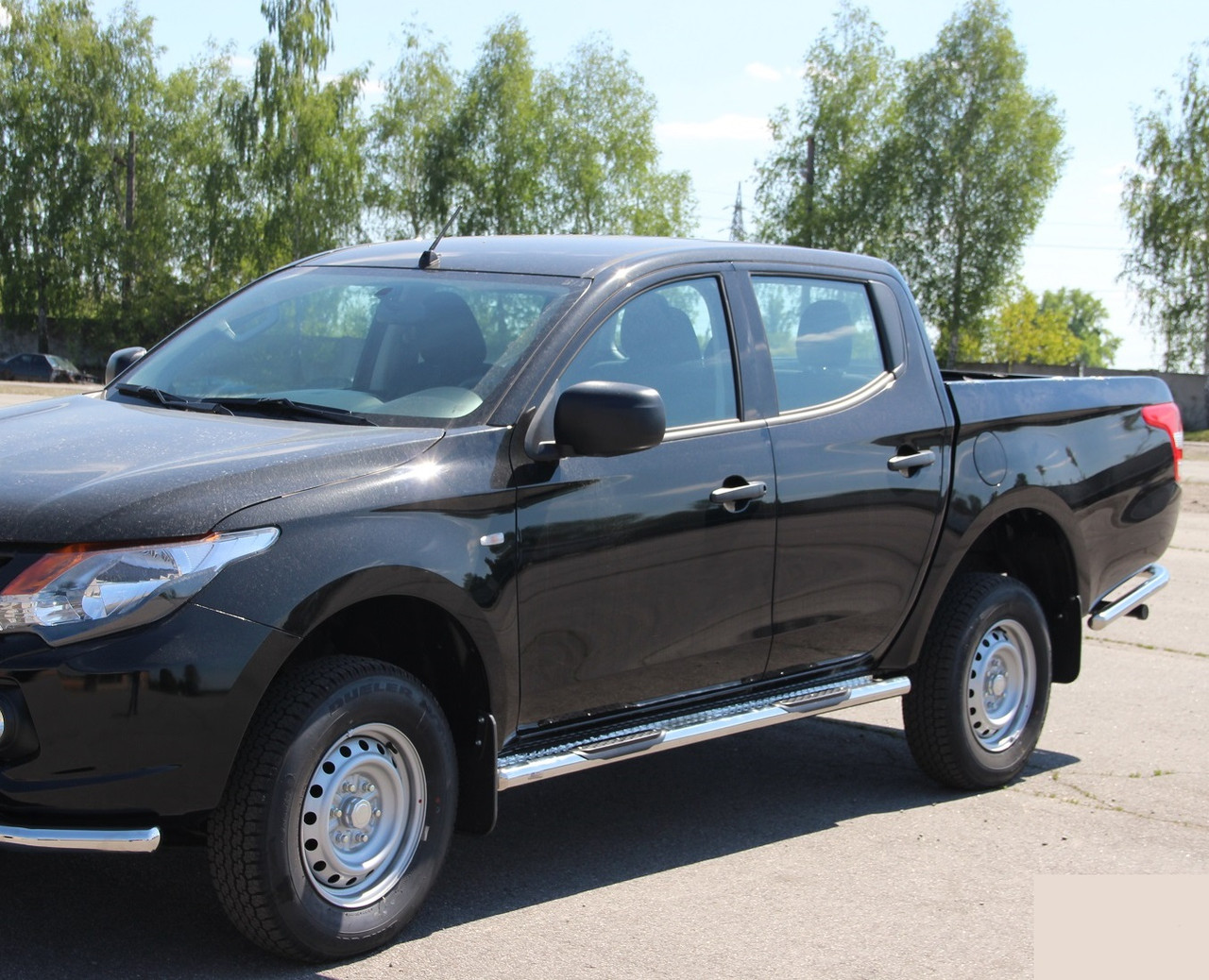 Бічна захист пороги труби Mitsubishi L 200 96-06 07-10 10-15 15+ Кенгурятник дуги пороги