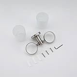 Подвійна склянка для щіток Frap F30108, нержавіюча сталь, фото 4