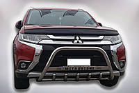 Кенгурятник c логотипом митсубиши из нержавеющей стали передняя защита для Mitsubishi Outlander 2003-2022 0527