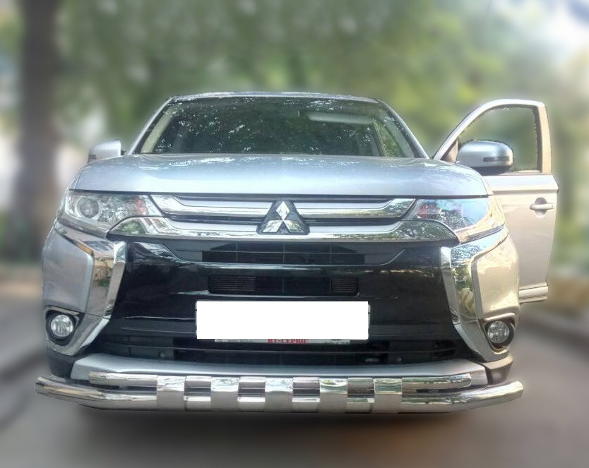 Захист переднього бампера ВУС SHARK Mitsubishi Outlander 03-06 07-11 12-14 14-16 16+ Кенгурятник дуги пороги