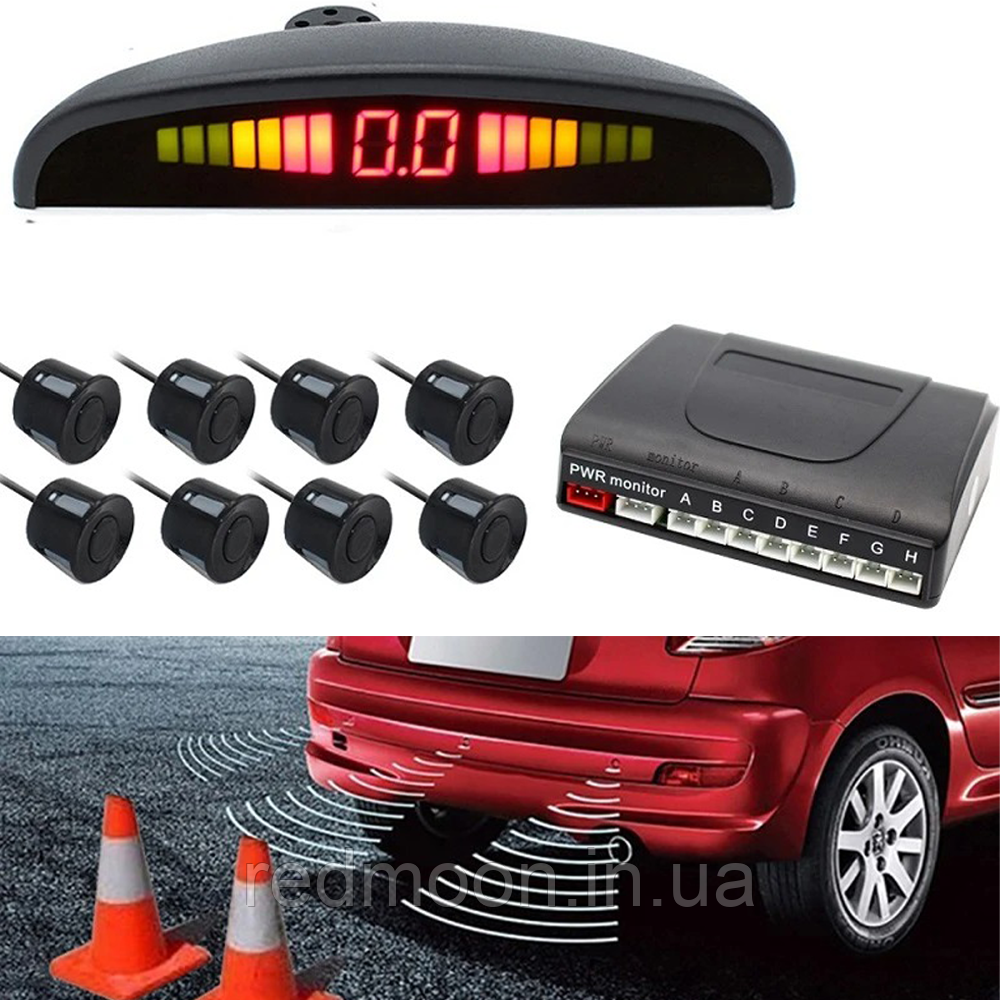 Паркувальна система на 8 датчиків Digital P Assistant Parking Sensor ...