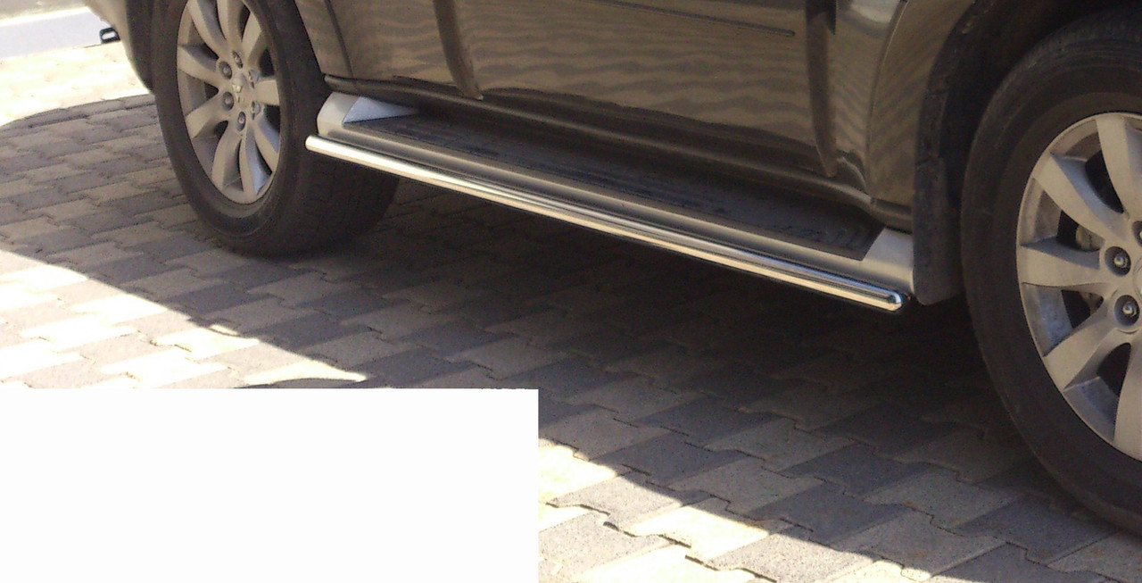 Бічна захист пороги труби Mitsubishi Pajero Wagon IV 2006+ Кенгурятник дуги пороги