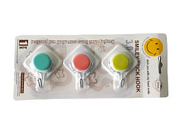 Гачок тримач для рушників у ванну на липучці Ромбики з нержавійки Самоклеючі гачки набір 3 шт 6*5cm