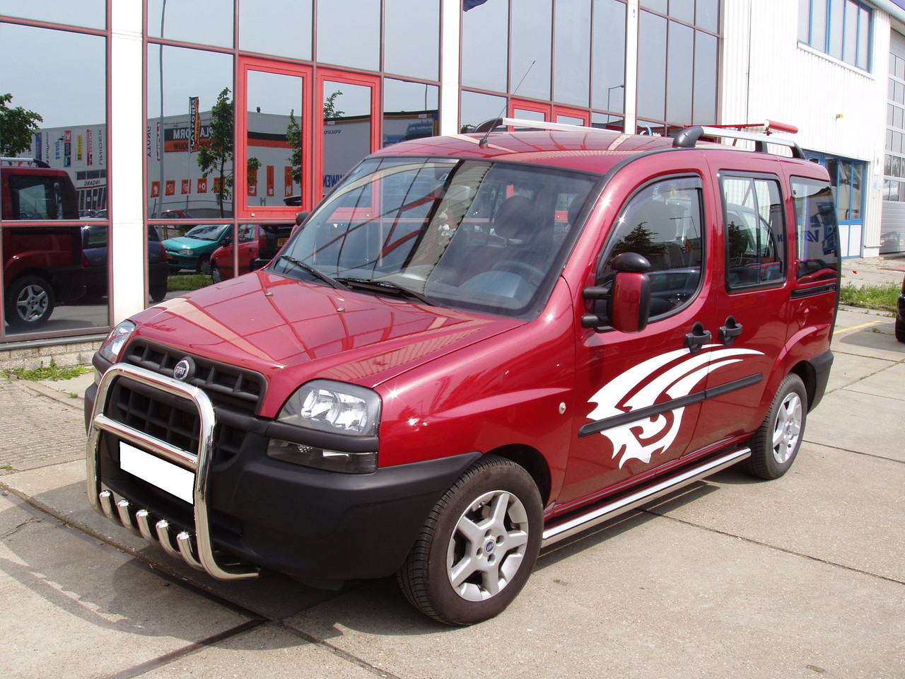 Бічна захист пороги труби Fiat Doblo захист заднього бампера дуги пороги