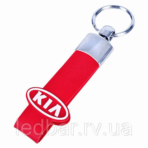 Брелок з гумовим ремінцем червоний KIA