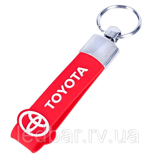 Брелок з гумовим ремінцем червоний TOYOTA