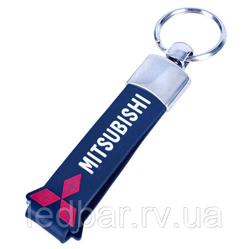 Брелок з гумовим ремінцем чорний MITSUBISHI