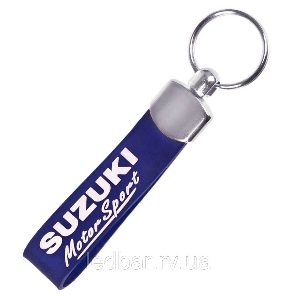 Брелок з гумовим ремінцем чорний SUZUKI moto