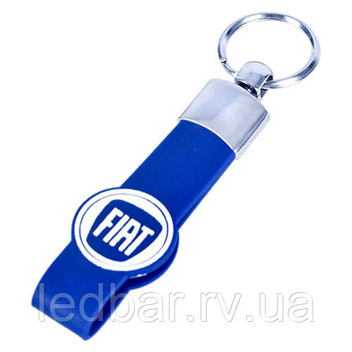 Брелок з гумовим ремінцем синій FIAT