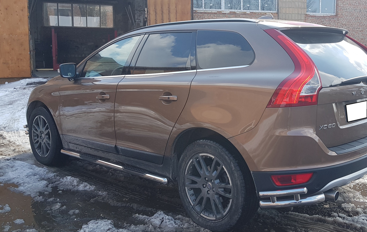 Бічна захист пороги труби Volvo XC-60 2008-2013 кенгурятник захист задня дуги пороги