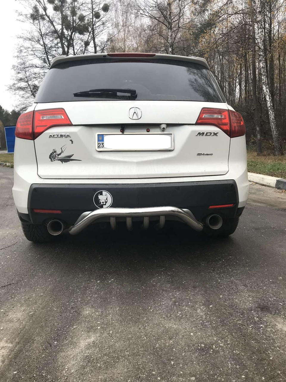 Захист заднього бампера Acura MDX 2006-2013 Кенгурятник дуги пороги