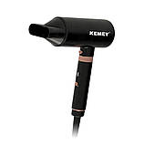 Багатофункціональний фен мультистайлер KEMEY KM-9203 з 4 насадками для укладки випрямлення та завивки волосся 4в1, фото 3
