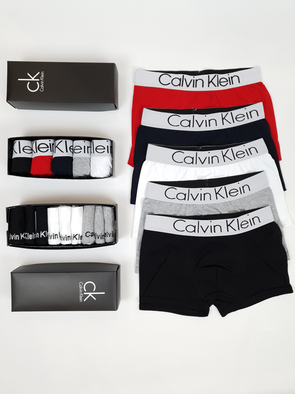 Набор носки короткие 30 пар Calvin Klein мужского белья 5шт. Набор мужских трусов боксеров Кельвин Кляйн - фото 6 - id-p1863979703