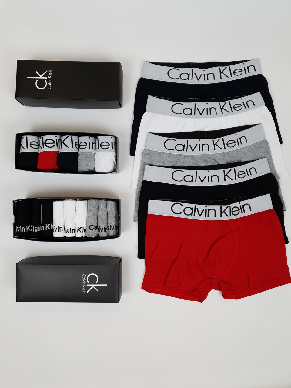 Набор носки короткие 30 пар Calvin Klein мужского белья 5шт. Набор мужских трусов боксеров Кельвин Кляйн - фото 9 - id-p1863979703