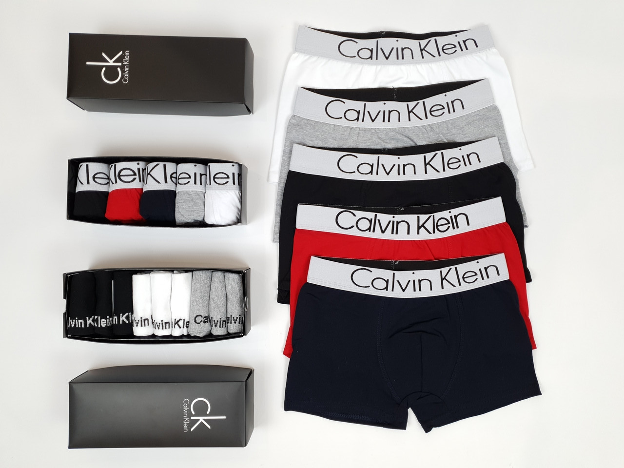 Набор носки короткие 30 пар Calvin Klein мужского белья 5шт. Набор мужских трусов боксеров Кельвин Кляйн - фото 5 - id-p1863979703
