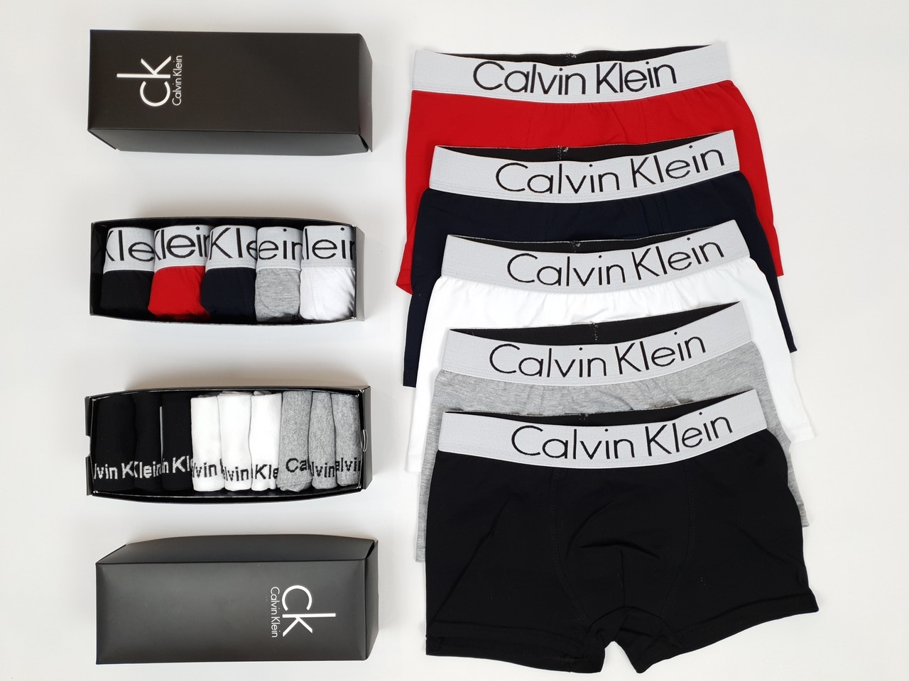 Набор носки короткие 30 пар Calvin Klein мужского белья 5шт. Набор мужских трусов боксеров Кельвин Кляйн - фото 8 - id-p1863979703