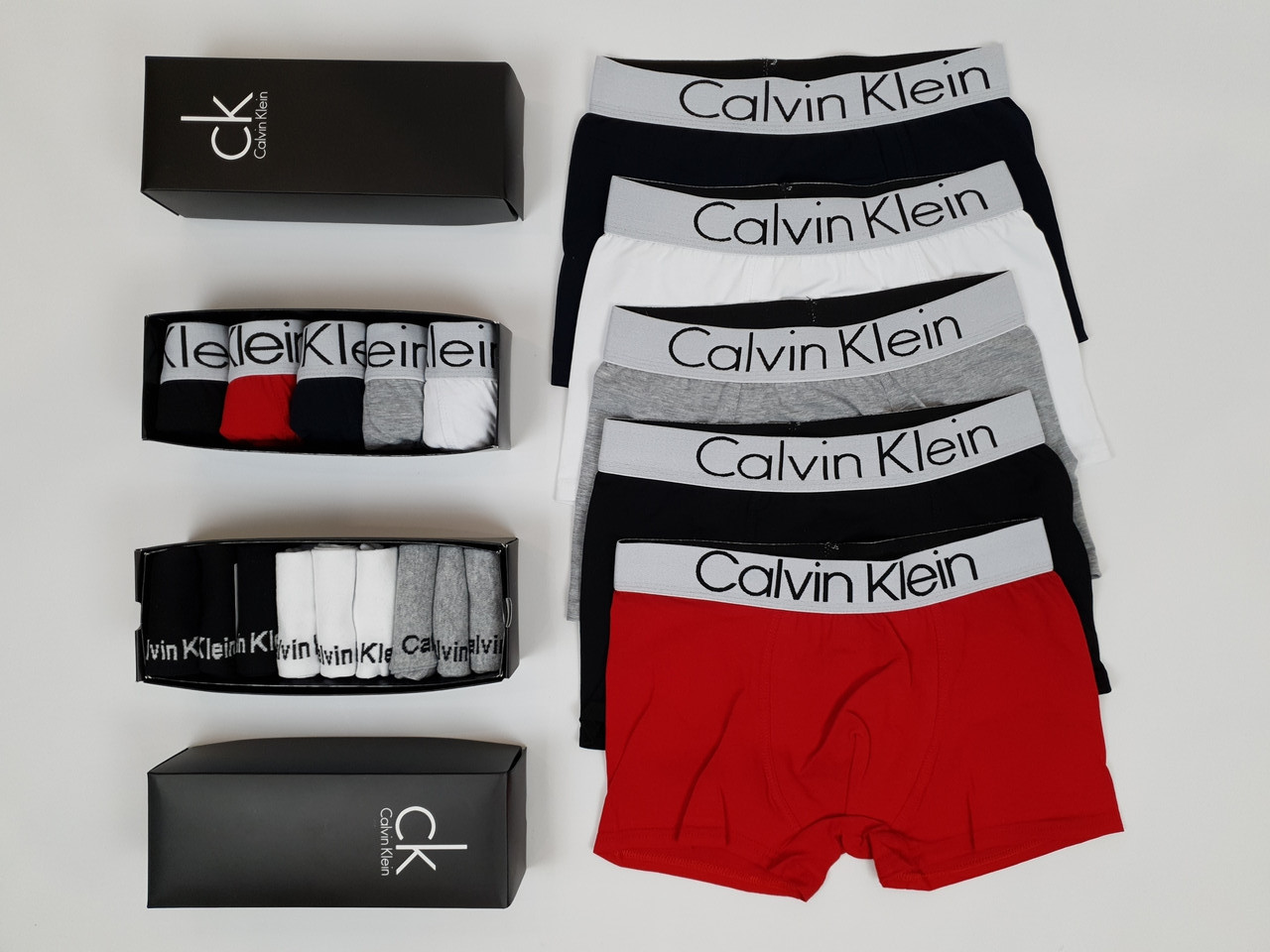 Набор носки короткие 30 пар Calvin Klein мужского белья 5шт. Набор мужских трусов боксеров Кельвин Кляйн - фото 10 - id-p1863979703